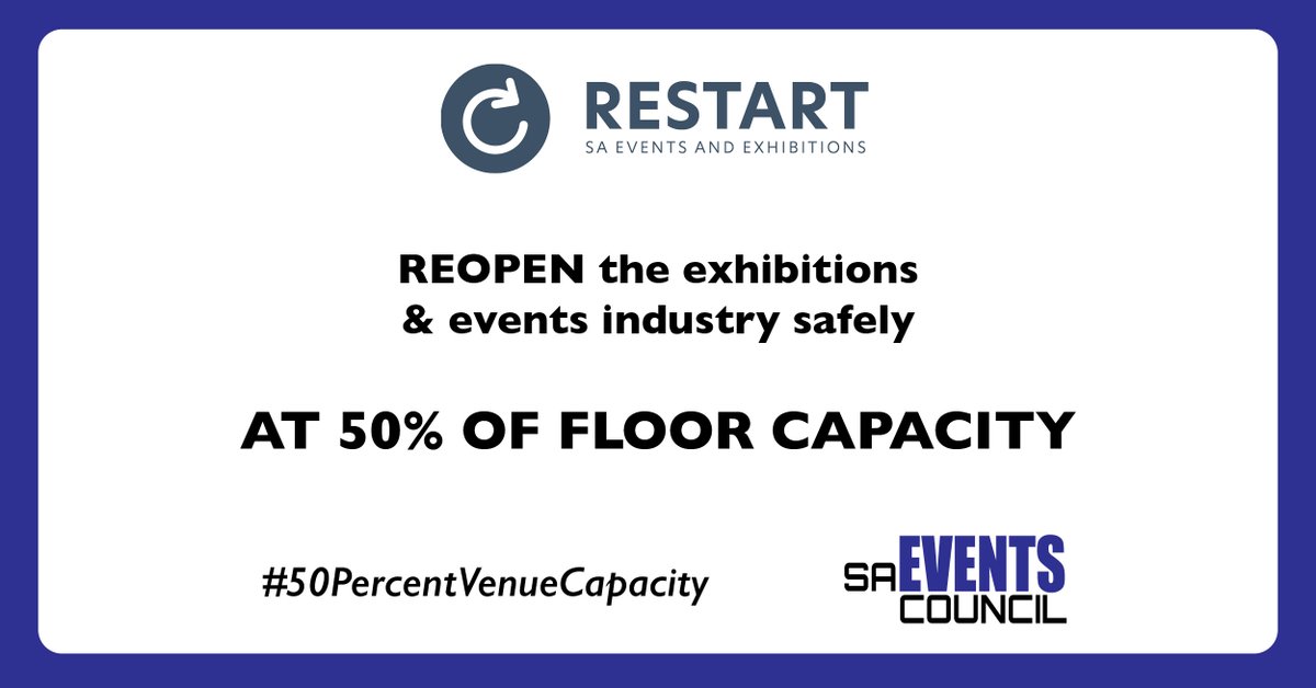 SAACIofficial's tweet photo. Events contribute to the economy and can be hosted safely at 50 Percent Capacity with no capped restrictions!

#50PercentFloorCapacity #RestartExpo #50PercentVenueCapacity #saaci #eventprofs #meetingprofs #DropTheCap https://t.co/tMrVNRG0E0