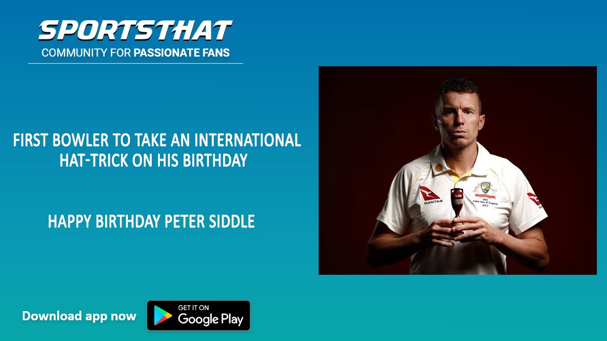 Happy Birthday Peter Siddle     