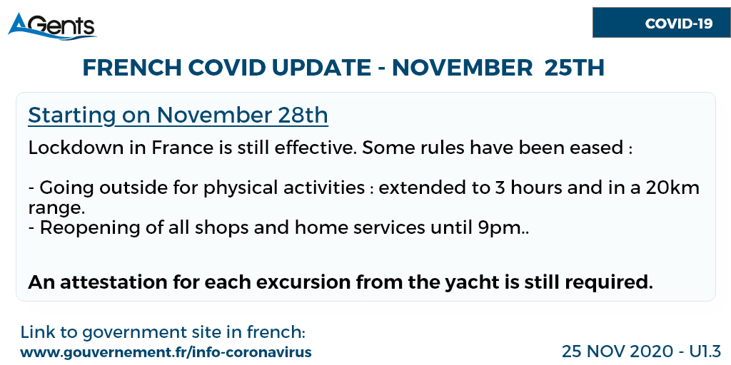 Dear all, for you information theses are the new rules effective on November 28th.

You can find all the certificates here : catalanoshipping.com/news/latest-ne…

#covid19 #covidupdates #covid #frenchlaw