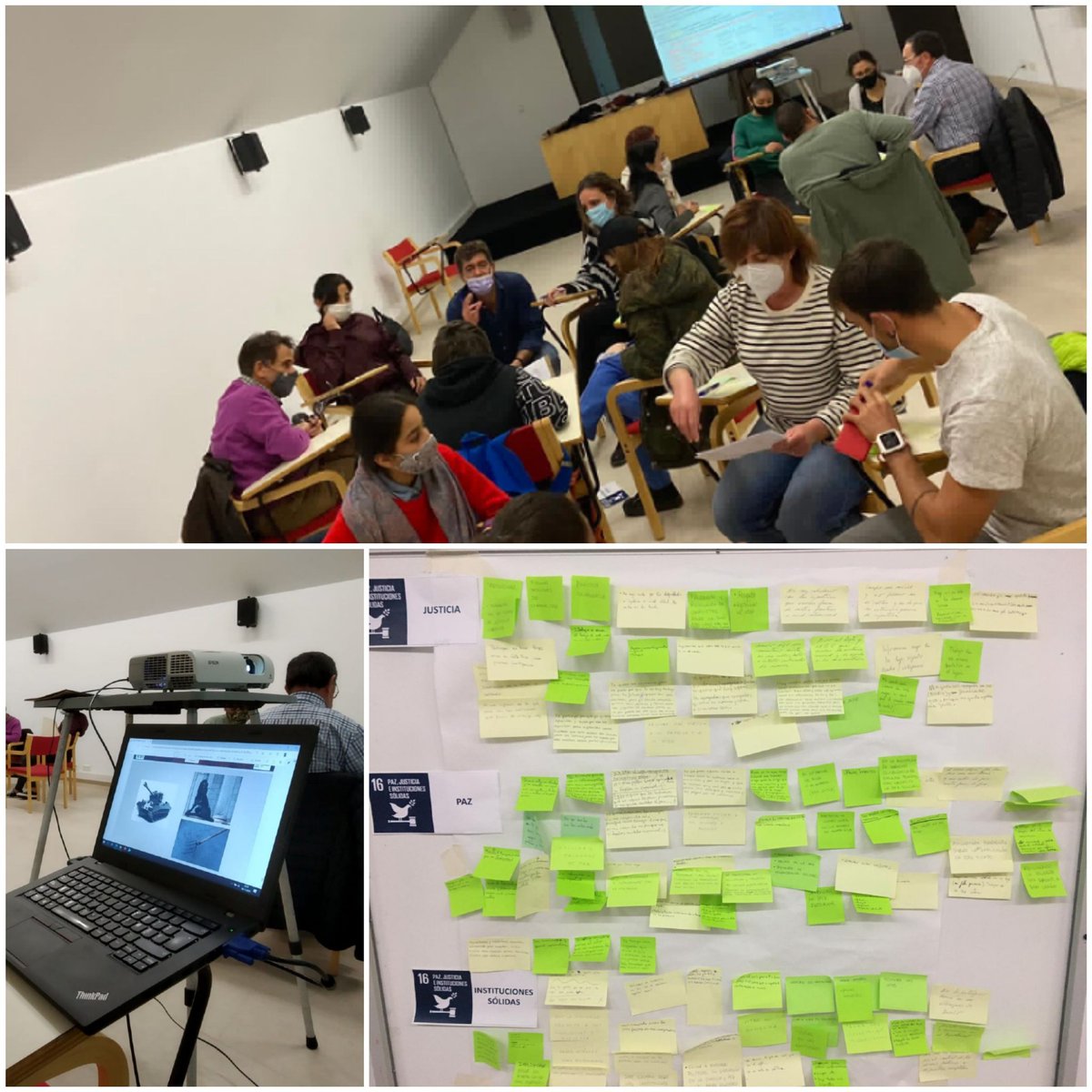 Recopilando las más de 💯 propuestas surgidas del taller Paz, Alianzas e Instituciones sólidas de #Aztarna2030 para ser una ciudadanía activa, crítica, responsable y conciliadora.
¡Impresionante 😍!
Próxima cita, el 3 de diciembre. 
👉 aztarna2030.org
Anima zaitez!