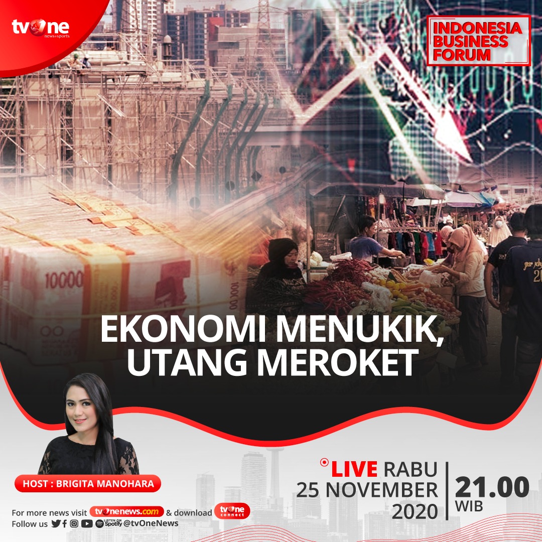 IBFtvOne's tweet image. Utang pemerintah yang naik tajam selama pandemi corona menjadi sorotan. Sejumlah pihak mengkhawatirkan utang pemerintah, mengingat penerimaan negara loyo saat ini. Bagaimana pemerintah mampu mengatasi situasi ini? Live 21.00 wib @IBFtvOne  @tvOneNews cc @karniilyas