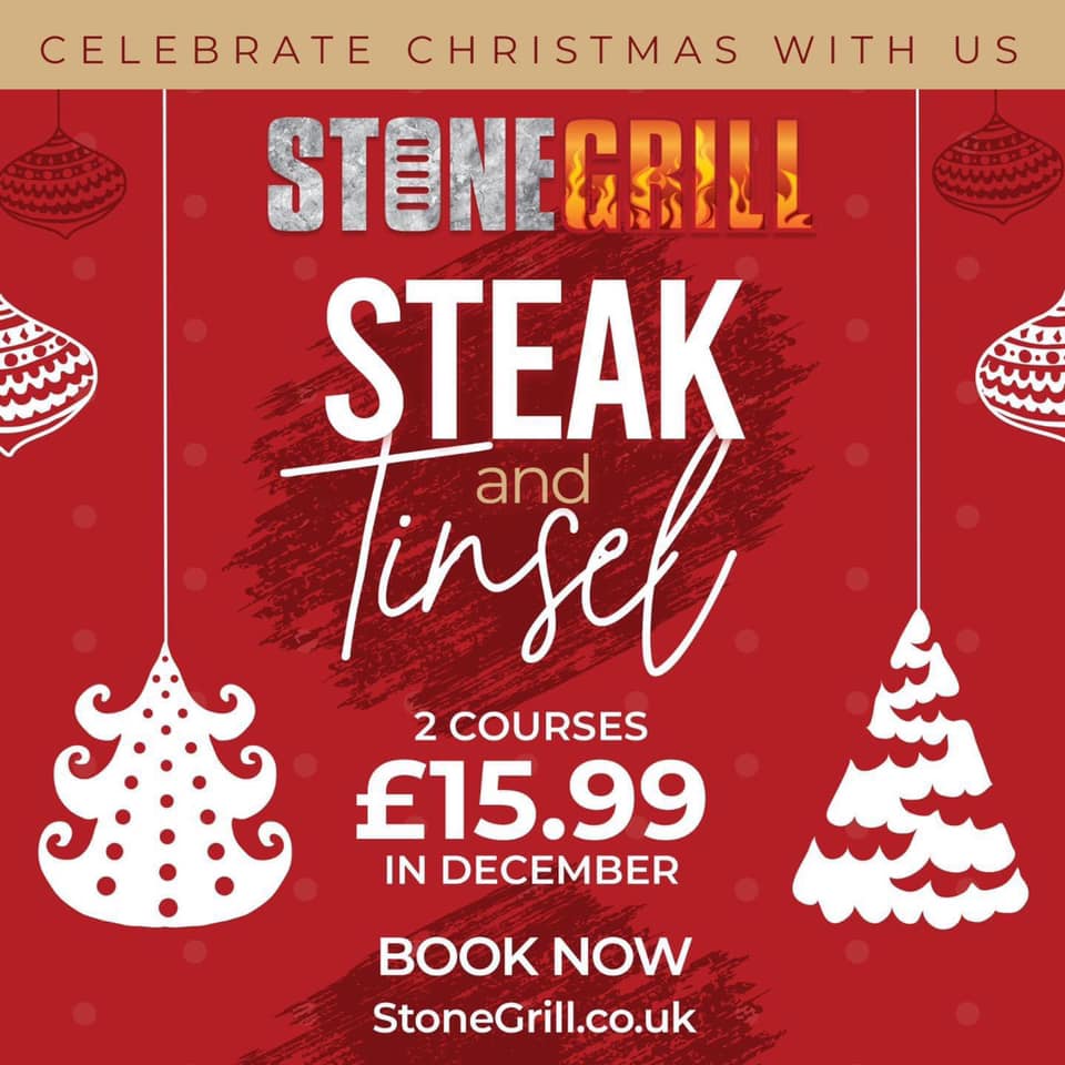 thestone_grill's tweet photo. *Steak &amp; Tinsel menu available Sunday-Friday (excluding Saturdays, Christmas Eve and New Years Eve). 
https://t.co/I7Sa9D2ktB https://t.co/qht4KQYgpj
