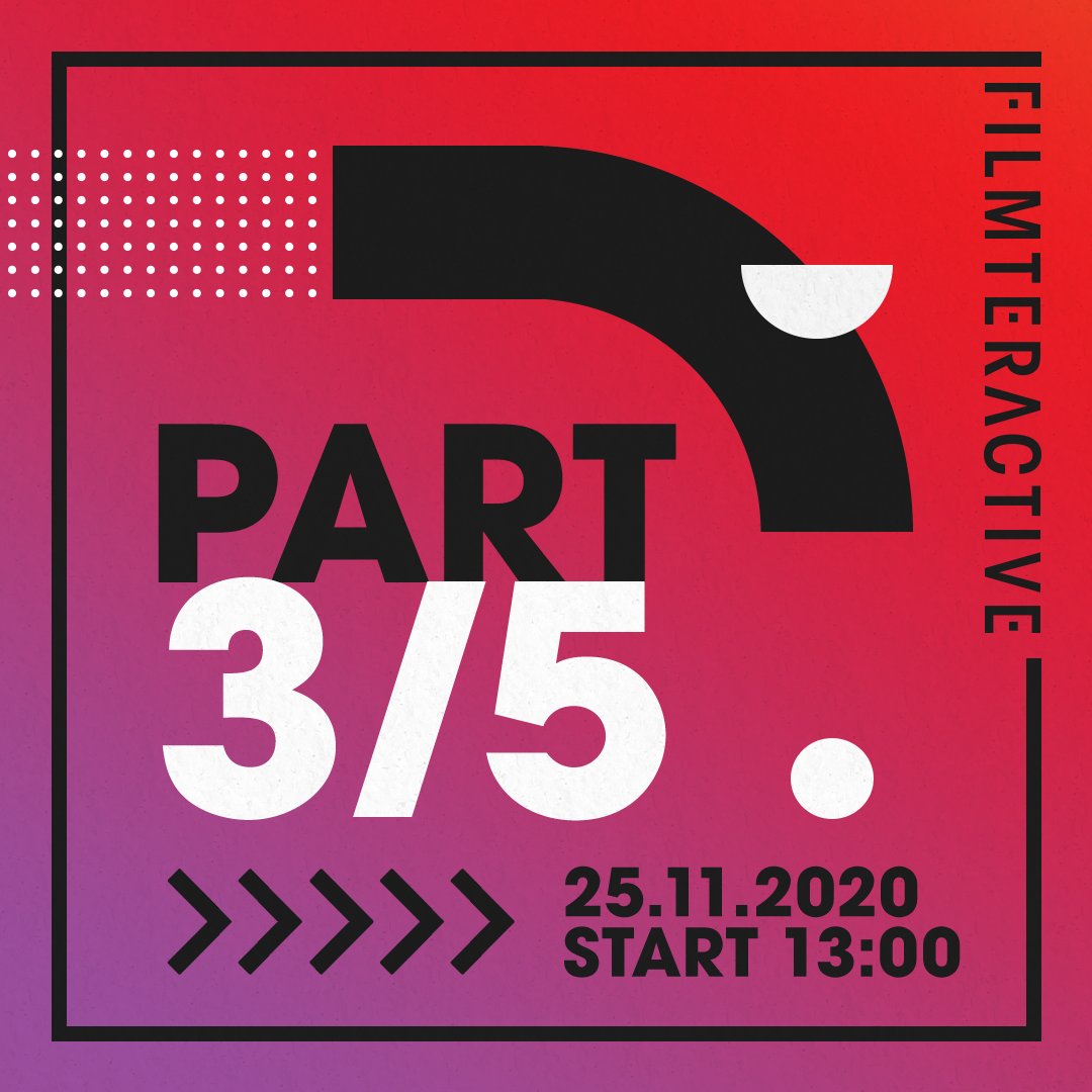 Game plan for today? Here it is! 👉 filmteractive.eu Transmissions: 🔶 Start: 1:00 pm – bit.ly/3q1lDBa
🔶 Start: 3:45 pm – bit.ly/2UZDgDb