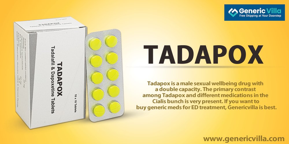 #Tadapox Tablets is an #oralmedication used to treat male impotence and #erectiledysfunction (ED).