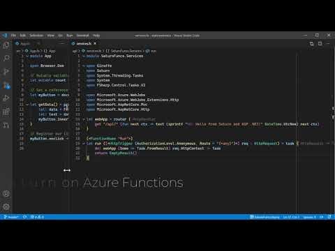 compositionalit's tweet image. Heard of @Azure Static Web Apps? Did you know that @safe_stack apps work pretty well in this #azure service? Here's a short demonstration of running a SAFE app on Azure Static Web Apps: buff.ly/3kln3md
#fsharp #cloudprogramming