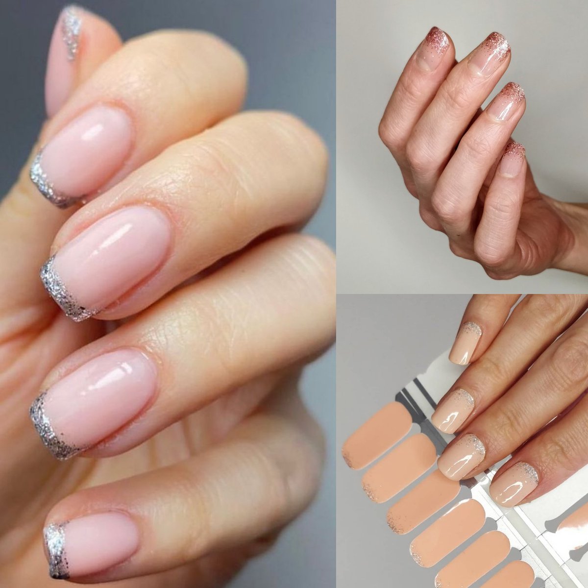 Love a touch of sparkle 💖🤩 We're loving this hand-painted glittery French mani by @byemily_beautyxo 💕 If you're looking for an instant DIY option, check out our #NailWraps in #pinkglittertips or #nudewithalittledazzle (upper, lower right) <a href="/Lushiere1/">LUSHIERE</a>. Image via <a href="/nailitmag/">Nail It! Magazine</a>