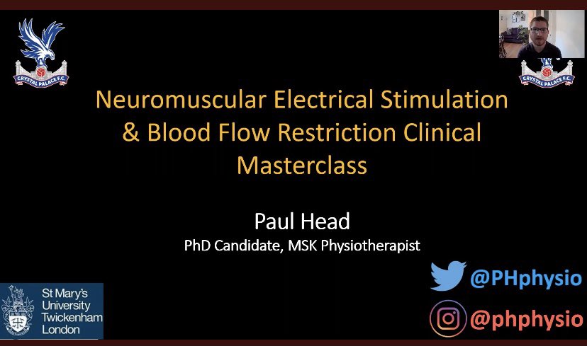 Joe Ranson (@joeranson90) on Twitter photo Enjoyable evening listening to @PHphysio presentation with some exciting updates within the latest research #BFR #NMES #CPD Enjoyable evening listening to @PHphysio presentation with some exciting updates within the latest research #BFR #NMES #CPD