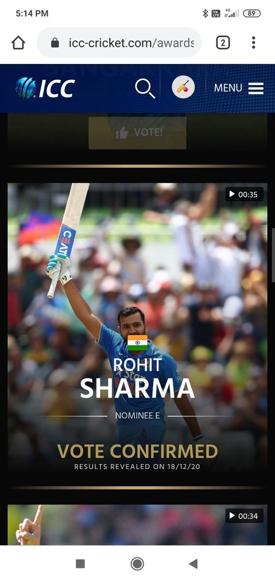 ICC Awards of the Decade 🏆
Voting ☑ Done
ODI Player of the Decade - Rohit
Test Player of the Decade - Smith
T20I Player of the Decade - Rohit
Spirit of the game award - MS Dhoni
Go and Caste your vote fast ☑
https://t.co/9Ck4jxwEEE https://t.co/2doiNi3WAu