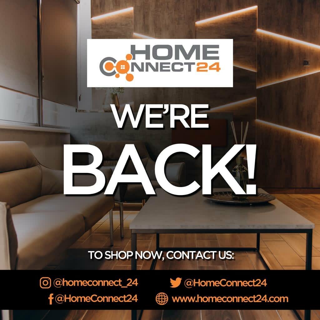 HomeConnect24's tweet photo. We’re back! 
.
With all the best deals and amazing mouth watering prices of your preferred products…
.
.

Thank you for sticking by us through the COVID-19 era! https://t.co/zjCjOEser1