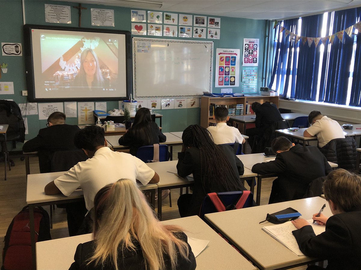 BHHSEnglish's tweet image. We have had great fun working remotely with our former @patronofreading @Eloisejwilliams today. We have written some super scary ghost stories and can’t wait for you to read them! @LitWales #childrenslaureatewales #authorworkshop Thank you ❤️ 📚