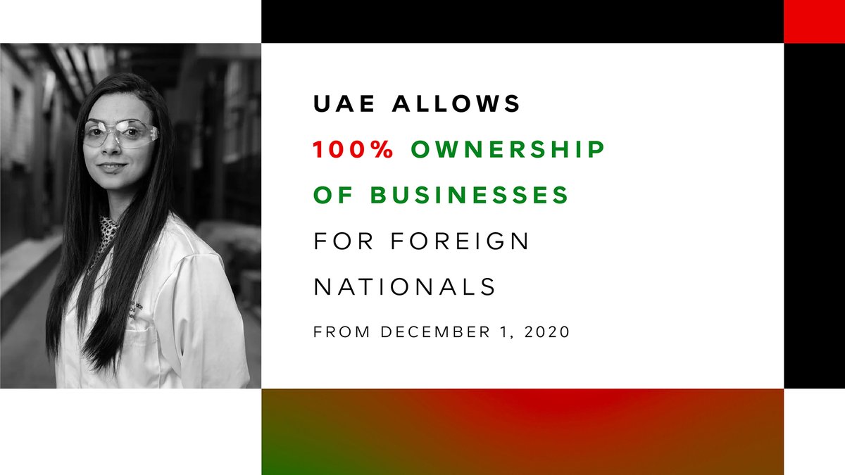 Foreign investors can now have 100% ownership of businesses in the UAE starting from the 1st of December, 2020.

This comes in line with enhancing UAE’s competitiveness and creating a fertile environment for business establishments in the UAE.

#FutureAccelerators #UAE #Business