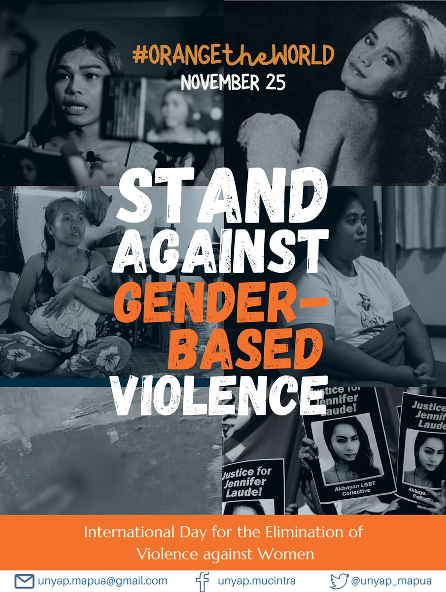UNYAPmuc's tweet photo. WE SEE YOU. WE HEAR YOU. WE BELIEVE YOU. YOU ARE NOT ALONE.

For 16 days of activism, let us all support the International Day for the Elimination of Violence Against Women with a theme of “Orange the World: Fund, Respond, Prevent, Collect!”. 

#VAWfreePH. https://t.co/Eqm1W3i0mk