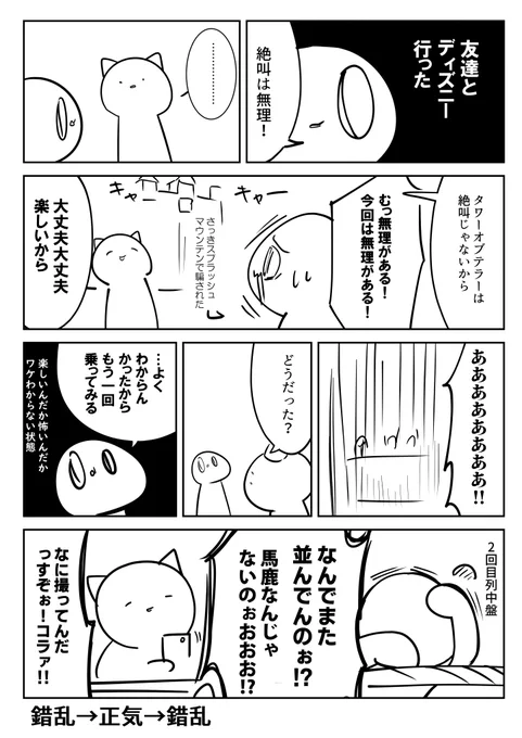 絶叫乗る時毎回やらかすミス #ヒトモドキ日記 