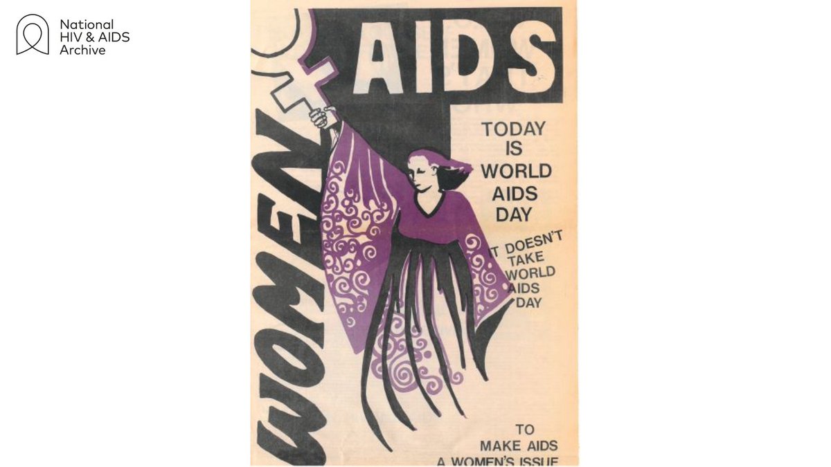 4/ A newssheet was also produced by the Women and AIDS group with the slogan “It doesn’t take World AIDS Day to make AIDS a women’s issue”. It featured articles on  #LivingwithHIV,  #SaferSex,  #ChildrenandHIV, and Positive Healthy alternatives.