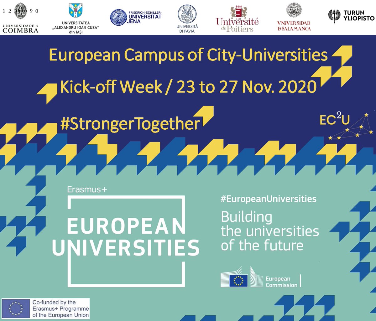 EC2U_Alliance's tweet photo. Day 3 of @EC2U_Alliance kick-off week (Ctd.)

WP3 Board on EC2U Connect Centre (incl. joint tools &amp; platforms + @EUstudentcard)

We pave the way towards the university of the future! https://t.co/KBbPZFS12Q
