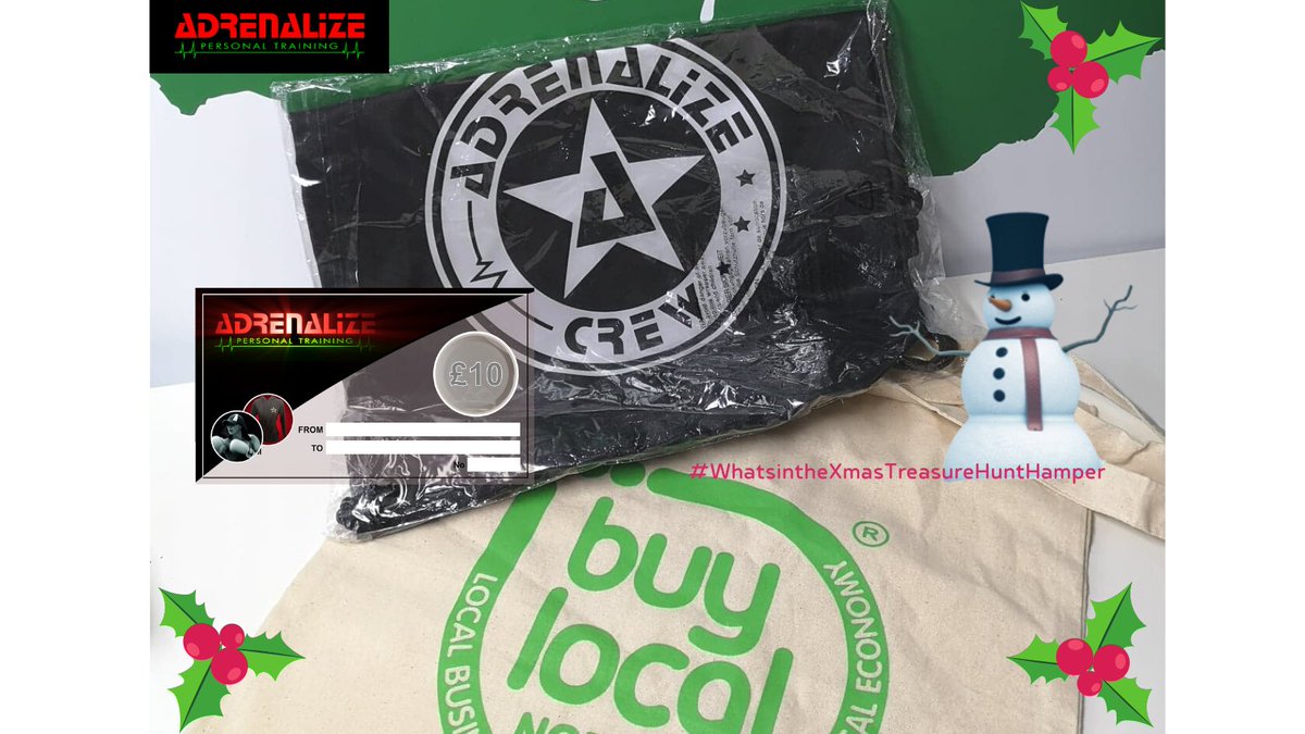 Find out how to win our Treasure Hunt Hamper filled with over £300 worth of prizes from local businesses! more info: buff.ly/3mK01ai

<a href="/Adrenalize01/">Adrenalize PT</a> is also donating to the hamper prize! An adrenalize gym draw string bag and £10 off any of her products or services!