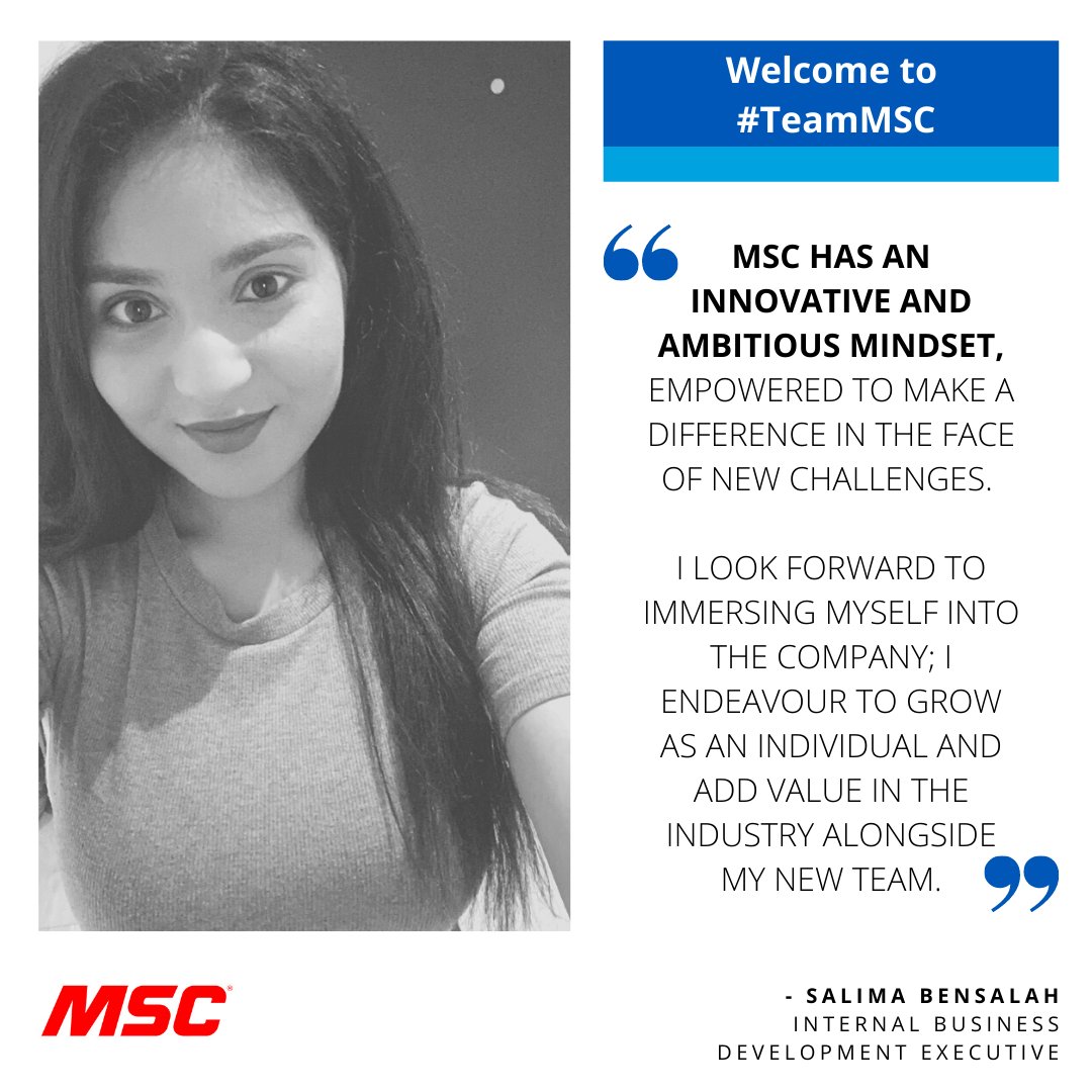 This week we welcomed Salima Bensalah to our #InternalSalesTeam as an #InternalBusinessDevelopmentExecutive 👋.

Congratulations on your new journey, Salima!  We wish you the best of luck 🍀.

#Recruitment #TeamMSC #JoinUs #WestMidlandsJobs #BusinessDevelopmentExecutive