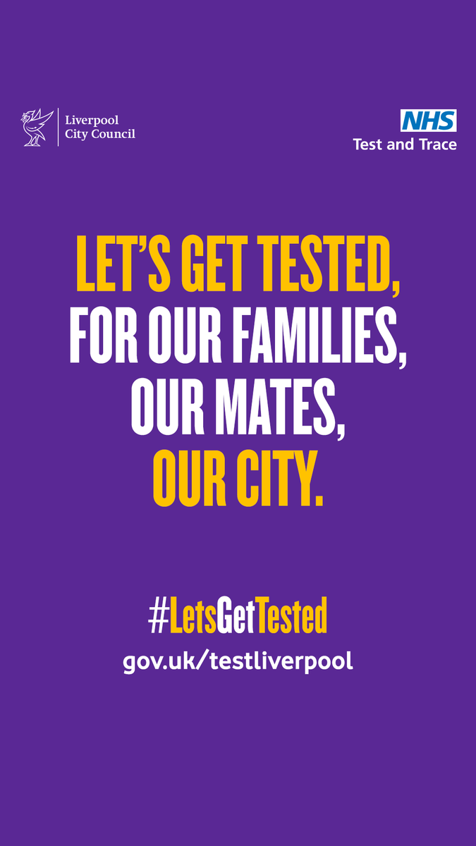 MYARAISETeam's tweet photo. People with no #Covid19 symptoms can now walk up to any #MassTesting pilot site without booking an appointment. Open 7am - 7pm.
More information: https://t.co/gpTosFi2VQ
#LetsGetTested #Doitforliverpool https://t.co/NGt8AeYo7d