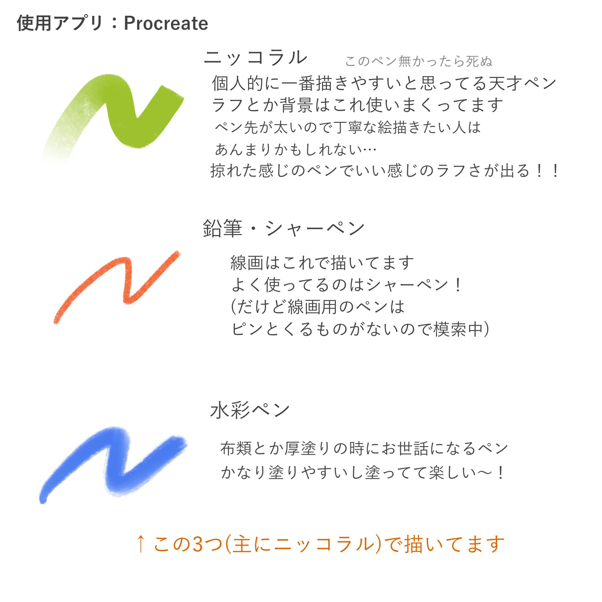 よにた 続き 前にあげた歌謡曲のイラストはsnowのフィルター使ったりもしてますね おすすめのペンはこの辺ですー アイビスだと天才ペンと鉛筆 Procreateは有料なんですが描きやすくて物凄くおすすめです よかったらぜひ T Co