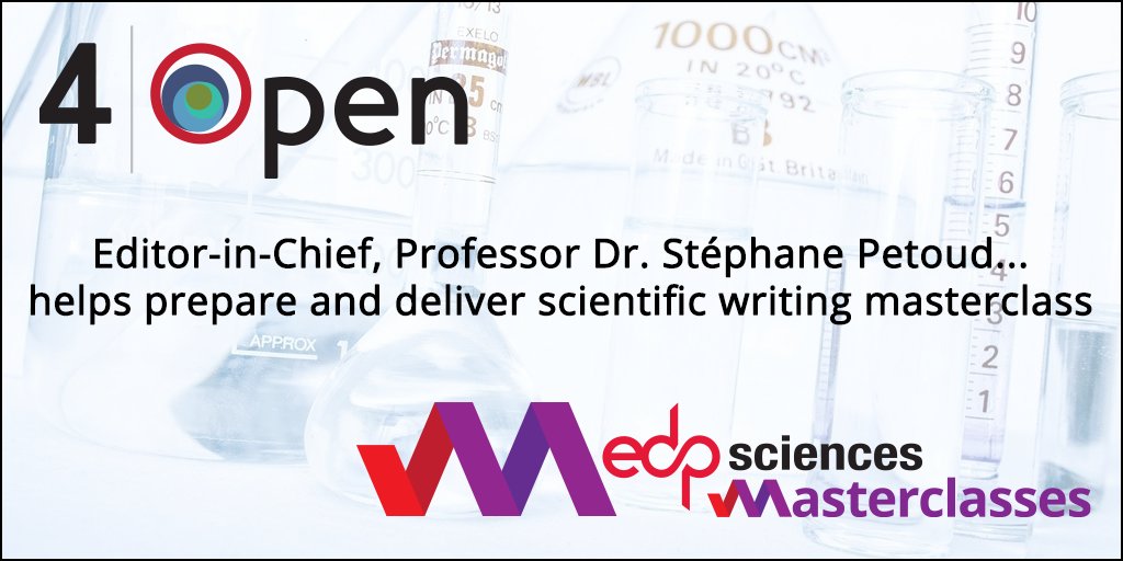 4openjournal's tweet photo. We are proud of #4open EiC Dr. Petoud, who shared his expertise in #chemistry during the 3rd #EDPSciencesMasterclass with @UnivParisSaclay. His generous involvement will help to shape future leaders in #science. #ScholarlyPublishing https://t.co/0ddxoOQ8Uc