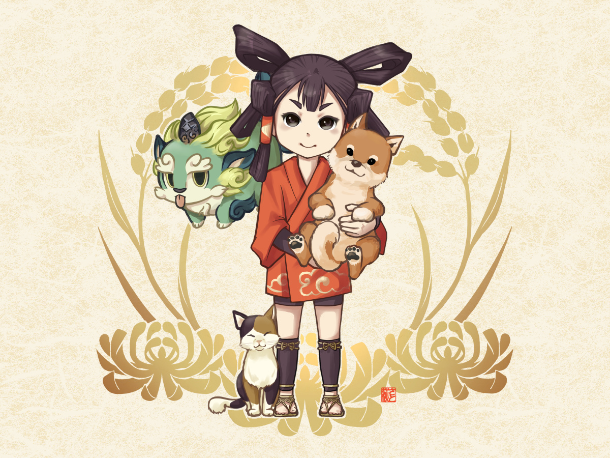 可愛らしい農業 稲作 ゲーム 萩さとのイラスト