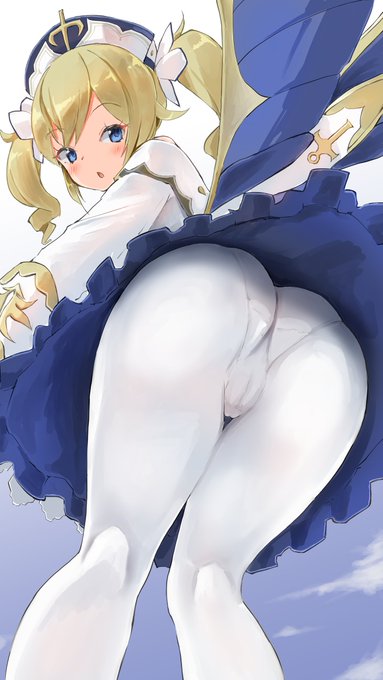 原神やってるんだけど、バーバラちゃんの白タイツは本当にけしからんと思う。ゲーム中バーバラちゃんで飛ぶと面前にマジでこの光景がひろがるので本当にけしからん。 