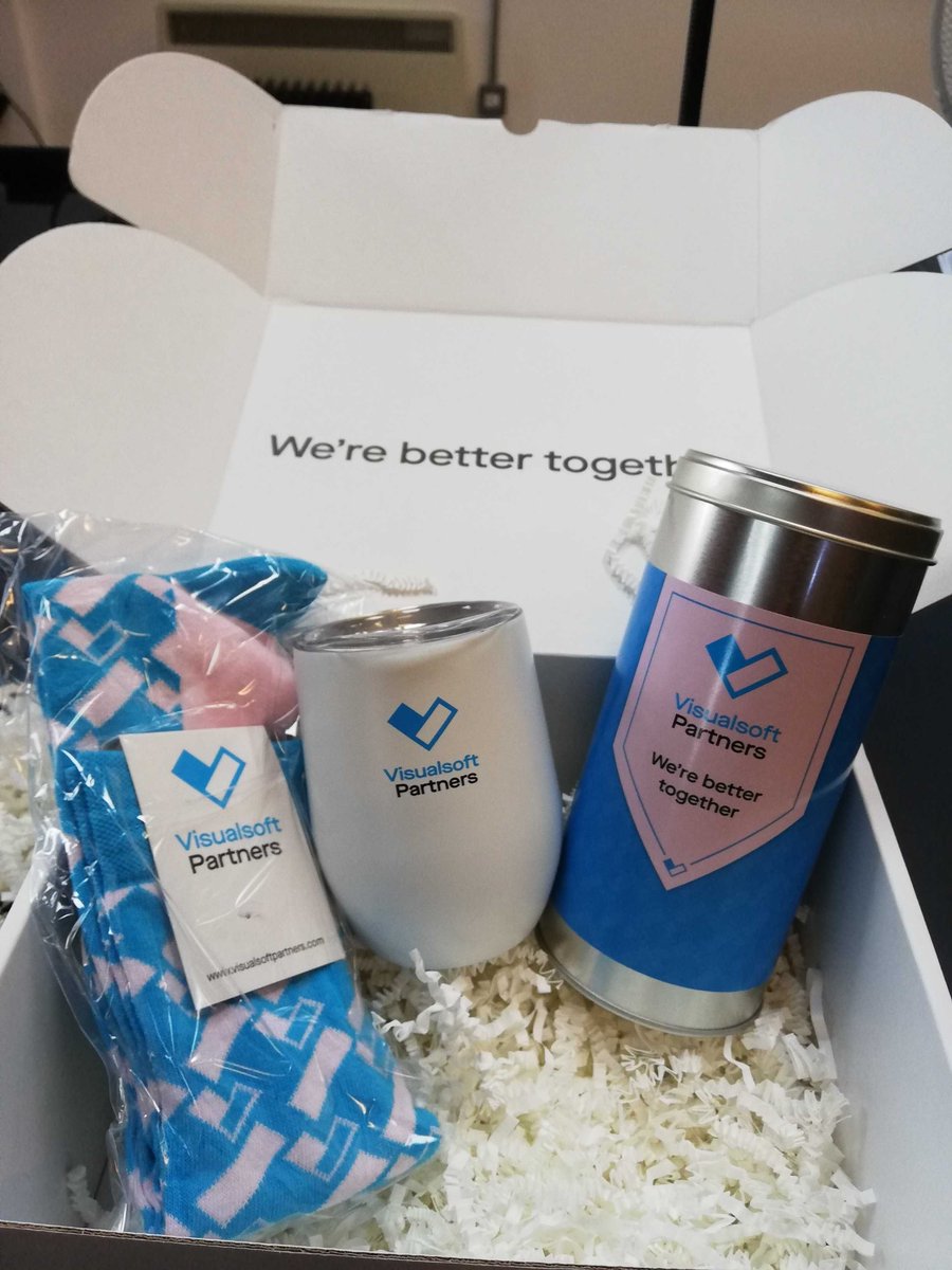 shiptheory's tweet photo. Thank you @Visualsoft for this amazing welcome package that turned up this morning. Proud to be part of the family! #VisualsoftPartners https://t.co/4gq3Wfhpn1