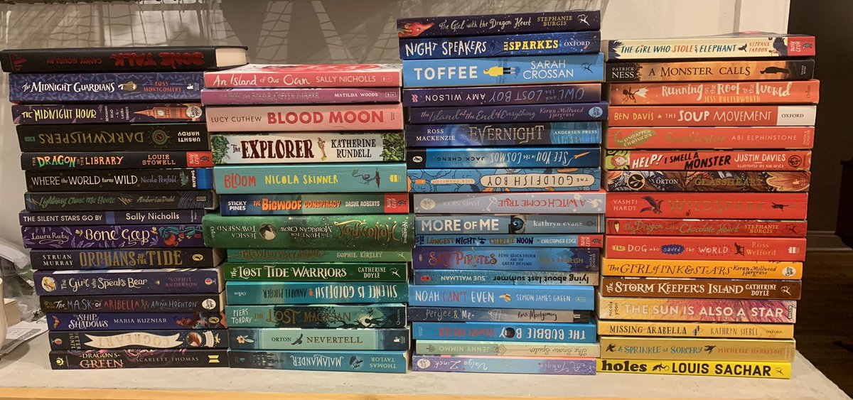 “I should probably read up on the genre,” she said. #middlegradeauthors can play Spine-I-Spy 🔍 Also, this is when I regret my audible&kindle purchases. #middlegrade #aspotofYA #amreading #shelfie #booklove #kidlit #WritingCommunity