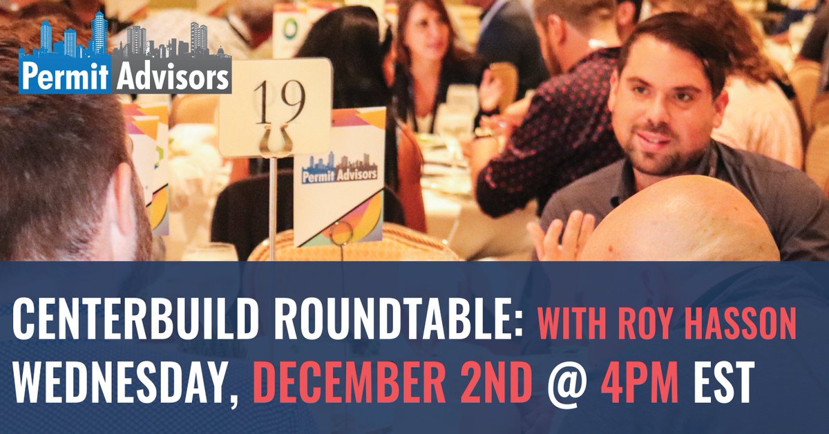 PermitAdvisors's tweet image. We couldn&apos;t be more excited about our upcoming roundtable at Centerbuild: Wednesday, December 2nd at 4 PM EST! Be sure to register through ICSC in the link below and come join us! 

icsc.com/attend-and-lea…