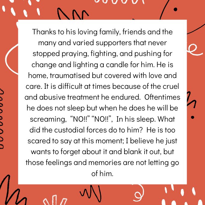 We have endured so much pain over the years; we are now left with the heartache and burden of a broken child that they have deliberately put through hell and left without any care plan for his physical and psychological rehabilitation.  #JusticeForOsimeBrown  Please read 