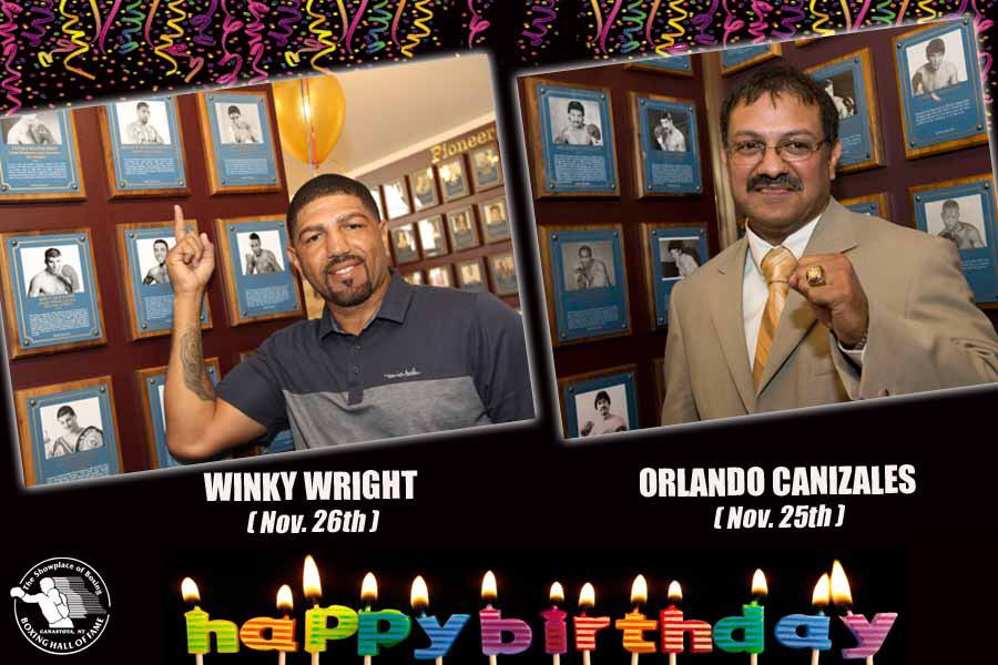 As the bell rings to close out November, two Hall of Famers celebrate birthdays this week – bantamweight champion Orlando Canizales (2009 Inductee) today and junior middleweight champion @RealWinkyWright tomorrow (11/26)
Happy birthday to both champions! https://t.co/5De4XhRVL6