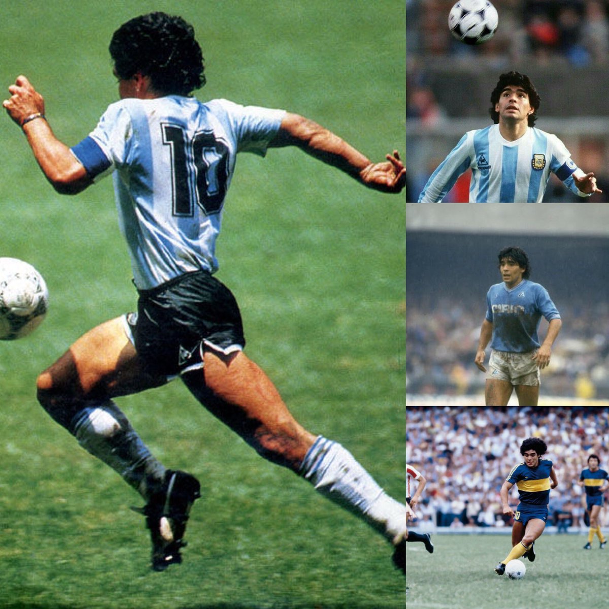 Te recordaré en la cancha con una pelota en el pie ⚽️ #GraciasDiego