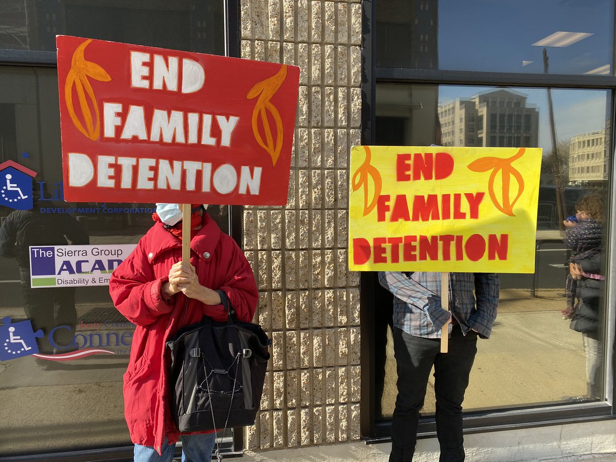 JPeters2100's tweet image. A small group of protestors has gathered outside of the ICE Field Office on 8th Street to Protest Family Deportation - specifically the fast tracked deportation of 28 families. #phillyprotests