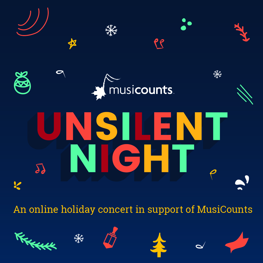 strutent's tweet photo. Celebrate the most wonderful time of the year and #TuneIn to @MusiCounts' Unsilent Night online holiday concert on December 10th. 🎄 You don’t want to miss it! #MusicEducation #MusicClassIsEssential #MCUnSilentNight
Get your tickets here: https://t.co/Zs0YWhvBbm https://t.co/E7jMVPti7H