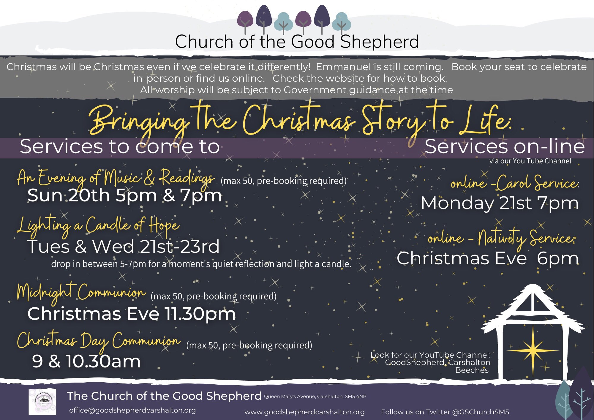 Good Shepherd Carshalton Beeches This Year We Are Bringing The Christmas Story To Life In A Variety Of Ways Here Is Our Offering Of Services And Events Including Live