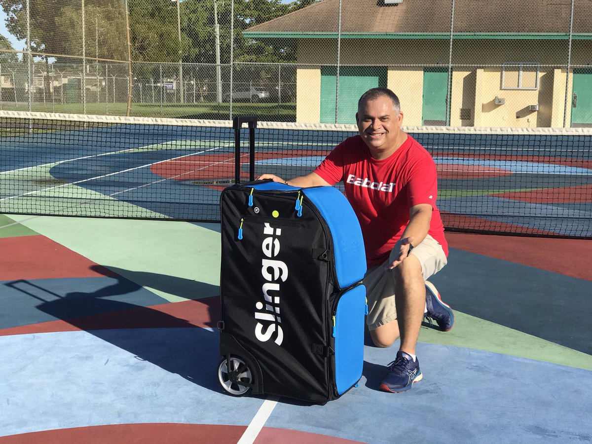 JCMLV's tweet image. Got me a @SlingerBagHQ and I’m loving it so far. Will start hitting with it soon! #slinger #slingerbag #ballmachine #tennis #ChangeTheGame. 🎾 Unboxing video: instagram.com/tv/CH9KDKVgTNx