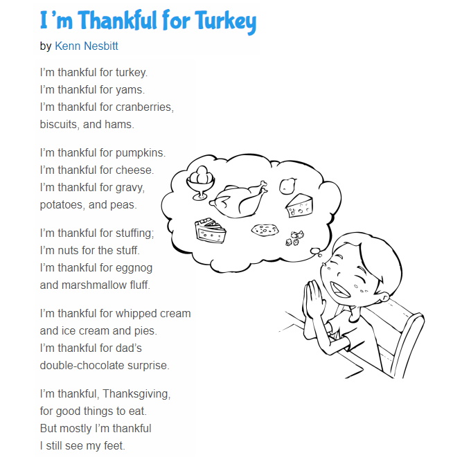 funny thanksgiving poems