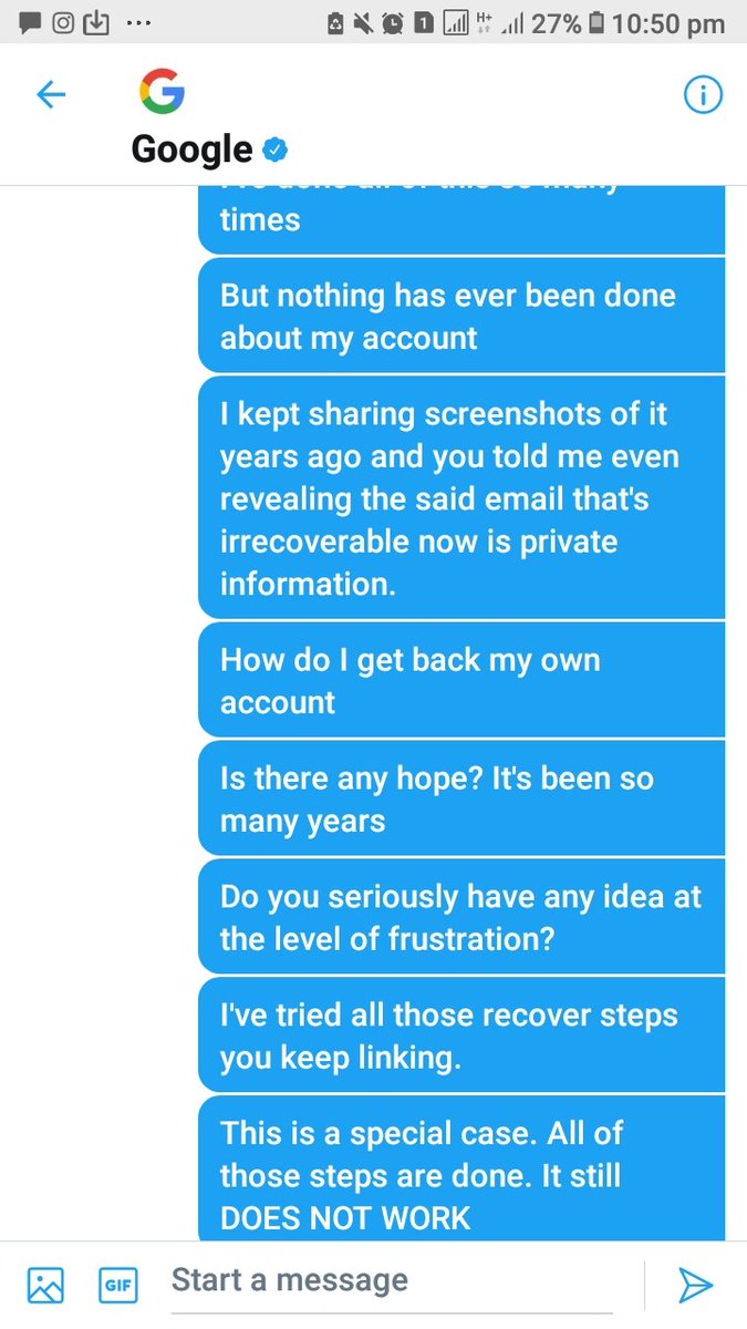 Doveranalyst's tweet image. You send the same exact automated robot not text.
Do you've any human
Who can stop me from this #irrational #loop ?
The irony that you KEEP sending the same reply over the years!
#botloop
#customerservice
#GoogleAccountHacked
#RealDM #GoogleDM #realscreenshots