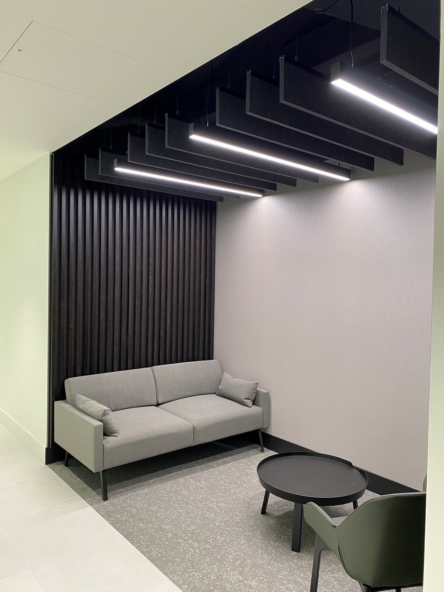 We have recently completed a design-lead functional installation at an office space in central London. Works include Alto Acoustic Baffles and full height digitally printed manifestation to all offices throughout the space.