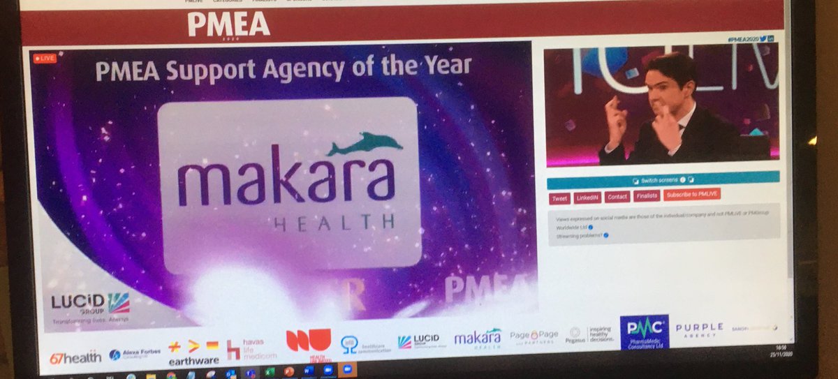 gillianwain's tweet photo. Yay!!! Proud to be part of the @makarahealth PMEA Support Agency of the Year #PMEA20 https://t.co/SgQsvgxOJa