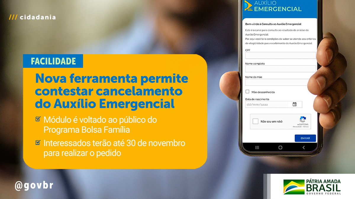 Contestar Auxílio Emergencial Cancelado Dataprev : Prazo ...
