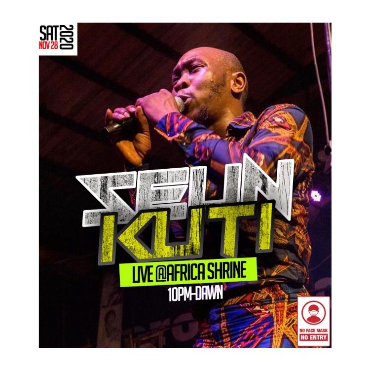 Egypt80Band's tweet photo. THIS SATURDAY!!! NOV 28, 2020
@RealSeunKuti @Afrobeat_World @kalakuta_pr
#SeunKuti #FelaKuti #SeunKutiandEgypt80 #Egypt80 #Egypt80Band #AfrikaShrine #EveryBodySayYeahYeah #UnaDeyHearWellWell #SoroSoke https://t.co/w3omJeEMiC