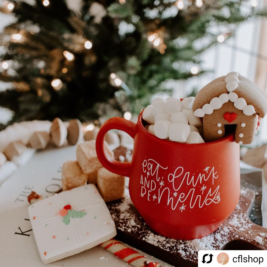 etsexpress's tweet photo. Happy #friyay #repost day! Since it is "officially" Holiday season (we know y'all have been decorated for weeks now!😂) we thought we would share some Christmas-tastic photos by #cflshop and #chalkfulloflove Our verona &amp; inverti mugs never looked cuter! 
#etsexpress #coffeemug https://t.co/ARPqy6XZnk