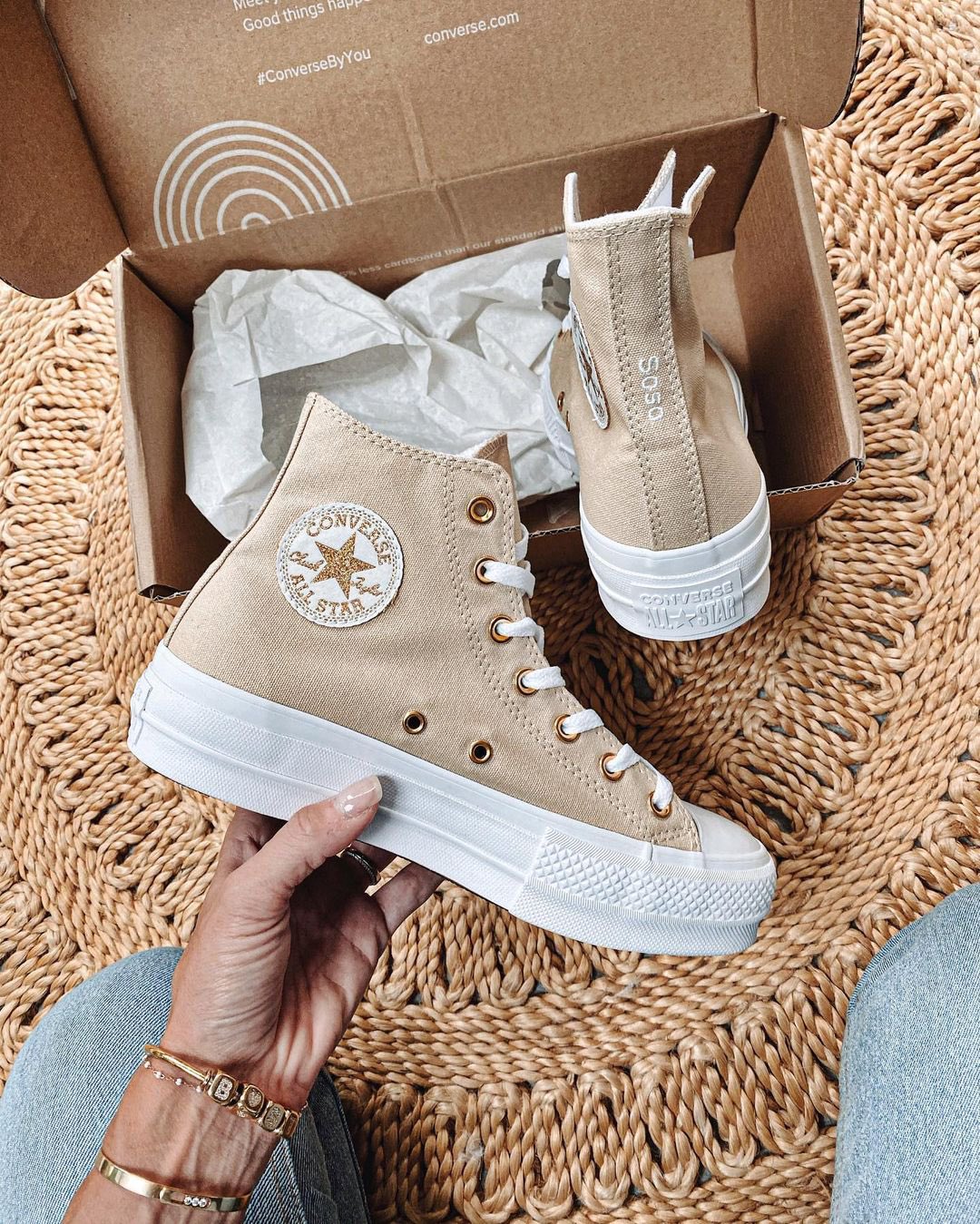 Converse бежевые