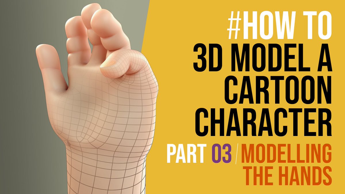 AnimArtistLife's tweet photo. Next video in the FREE series on how to 3D model a cartoon character.
Next we model hands the correct way
WATCH NOW:
https://t.co/RUpQQSDowa
#3dmodeling #Autodesk #characteranimation #characterart #tutorial #tutorials #learningmaya https://t.co/Cku31jgetn
