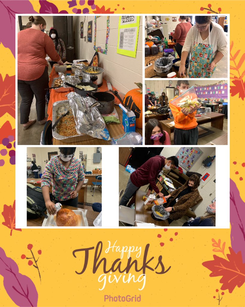 savsundee's tweet photo. One of my favorite days of the year is cooking & eating a traditional Thanksgiving dinner with my students! 🦃 #grateful #blessed #mostthankful https://t.co/oytA2GXuZa