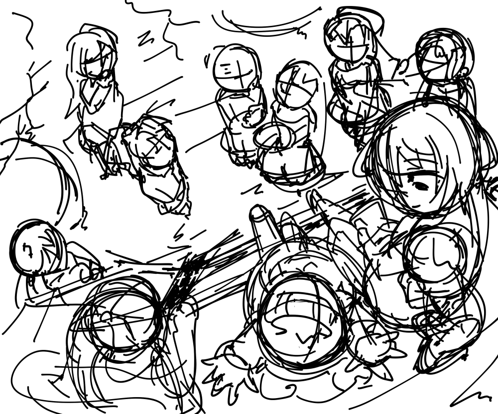 しばらくバタバタしていたので今頃描き始めました。
←はボツ案。 