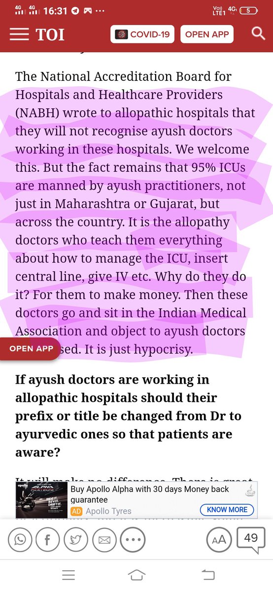 Komal265159's tweet photo. TOI article
And my views regarding this interview article.
#makepermenant
#sameworksamepay
#dignityofayush https://t.co/3S04CRmjMK