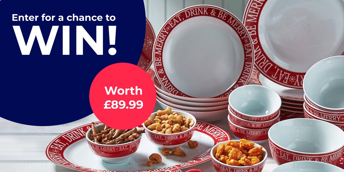 studio_co_uk's tweet photo. RT, FOLLOW and TAG your friends with #WinStudio in the comments for a chance to WIN this 50-piece Christmas in a box dinner set 🎄🎅☃️🎁

You can also check out our Xmas tableware range for LESS here https://t.co/yskujFa59e

UK only. Ends 29/11/2020

#Win #Giveaway #Christmas https://t.co/bqP2P977Wd